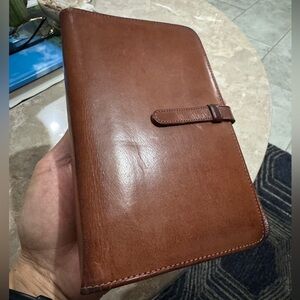 Coach water buffalo tan leather vintage planner